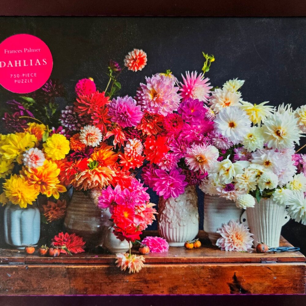 Dahlias, 750 piece puzzle, Artisan Puzzles